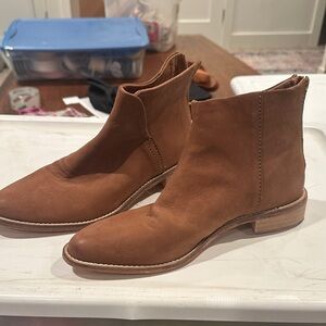 Free People Tan Leather Ankle Boots